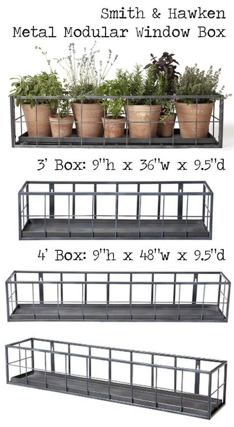 smith and hawken metal window boxes|Smith & Hawken Baskets, Pots & Window Boxes for sale .